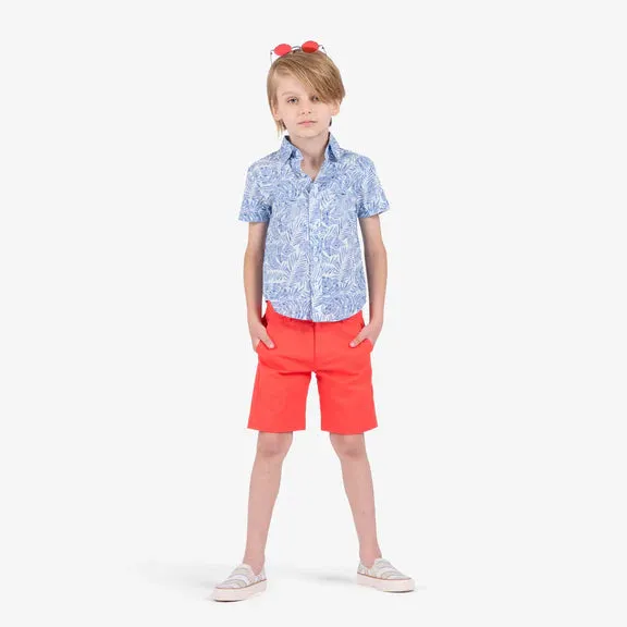 Appaman Boys Day Party Shirt  D9DPS-BUP  Blue Palms