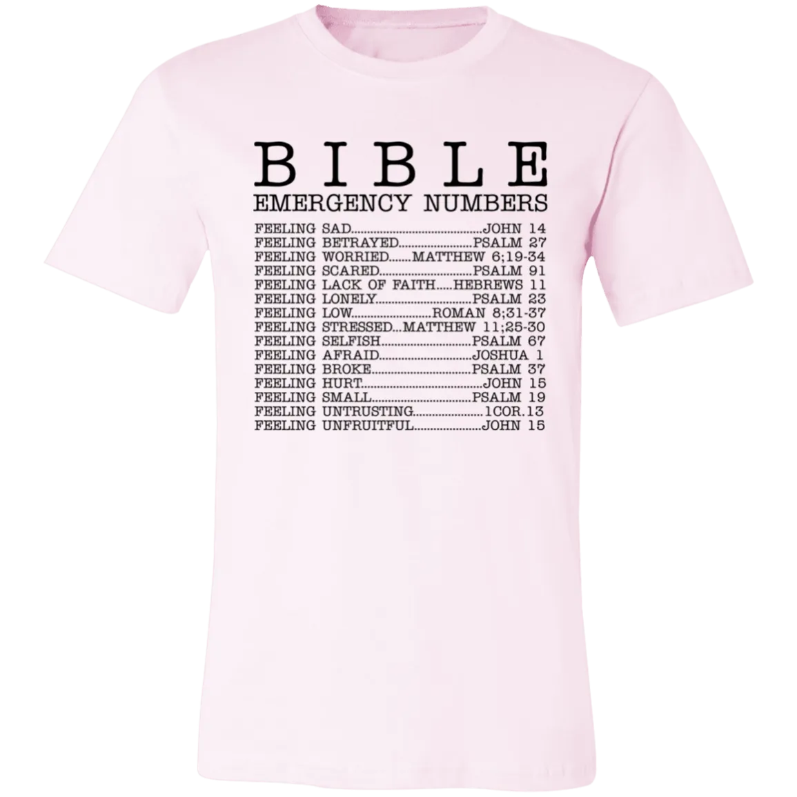 Bible Emergency Numbers Short-Sleeve T-Shirt