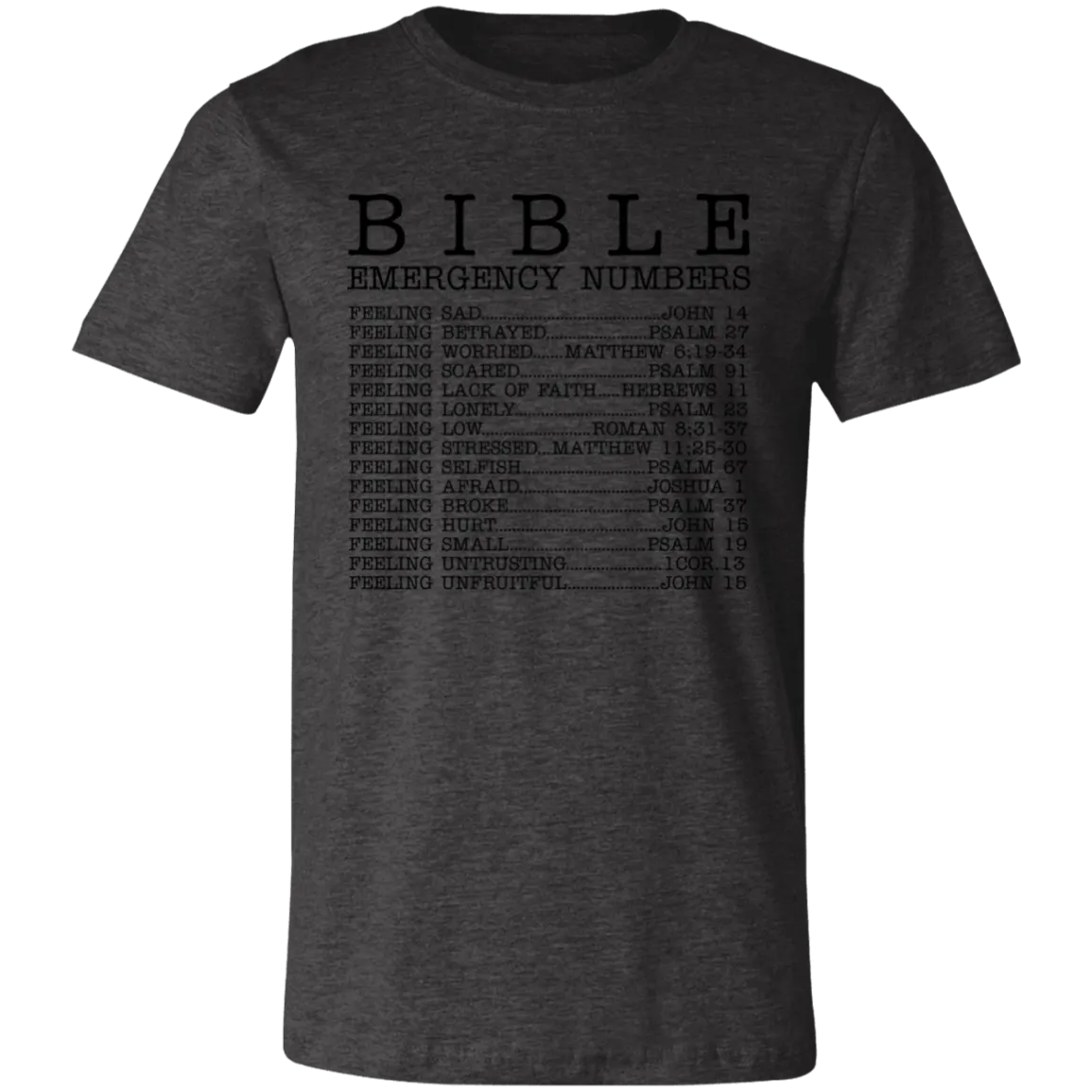 Bible Emergency Numbers Short-Sleeve T-Shirt