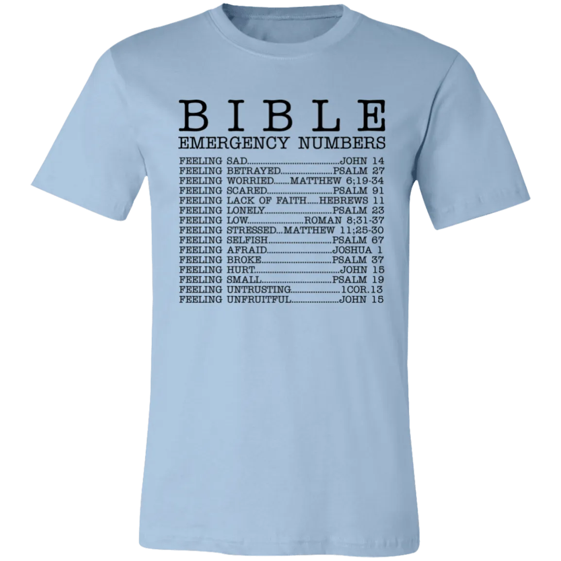 Bible Emergency Numbers Short-Sleeve T-Shirt