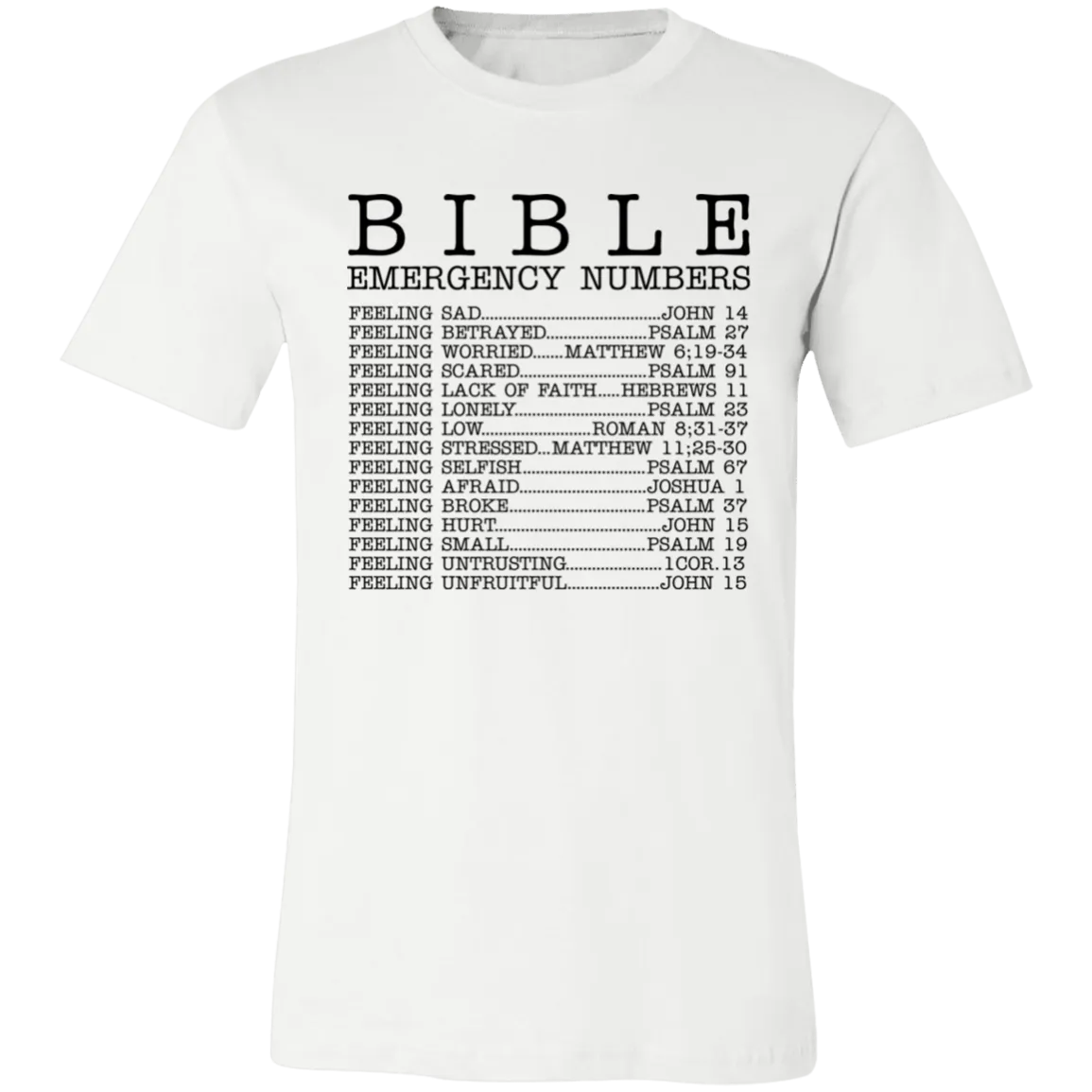 Bible Emergency Numbers Short-Sleeve T-Shirt