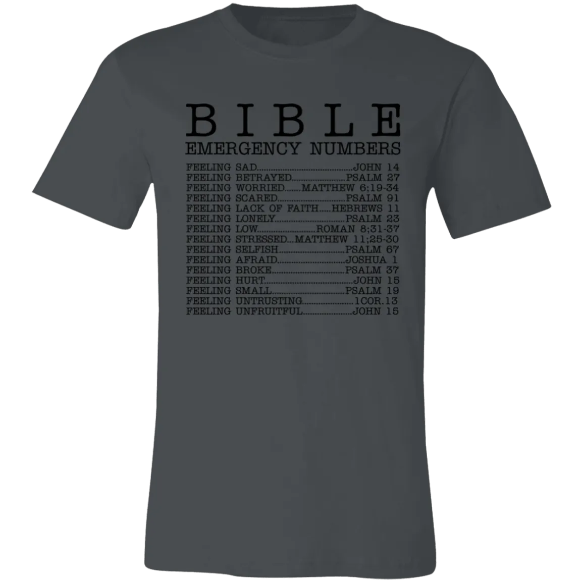 Bible Emergency Numbers Short-Sleeve T-Shirt