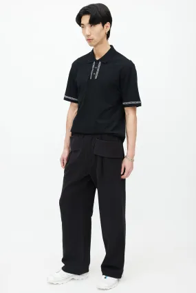 Black Front Band Lounge Pant