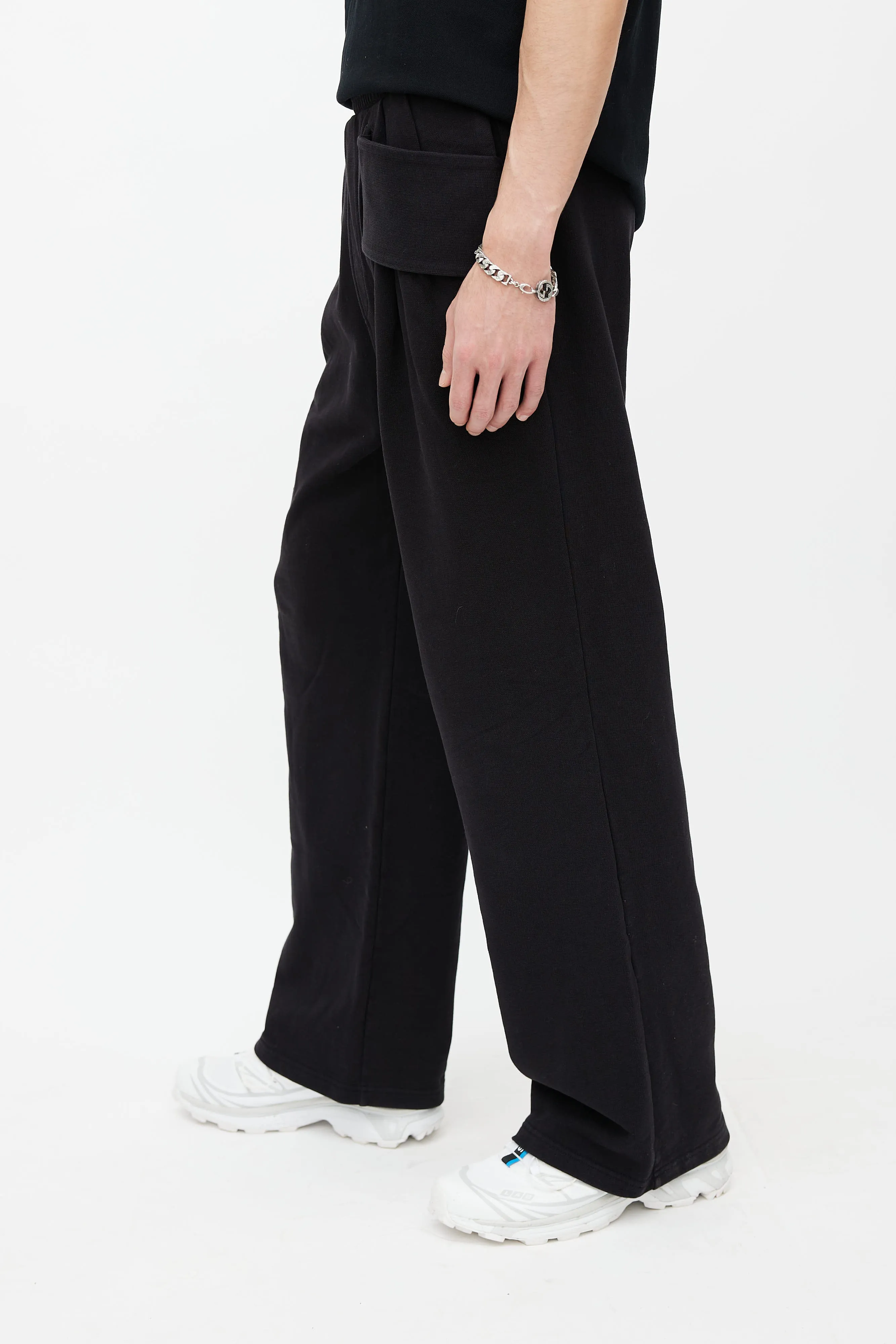 Black Front Band Lounge Pant