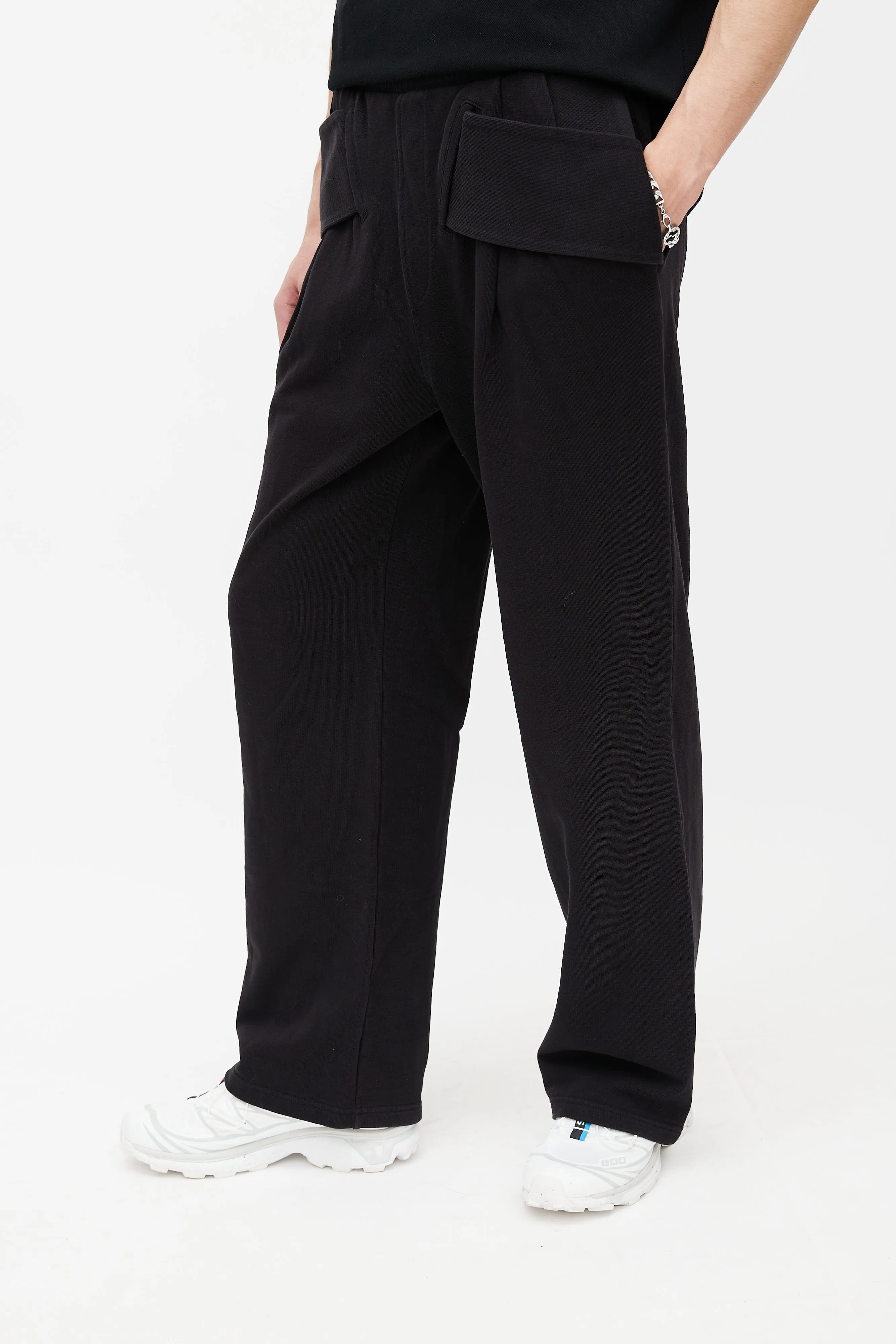Black Front Band Lounge Pant