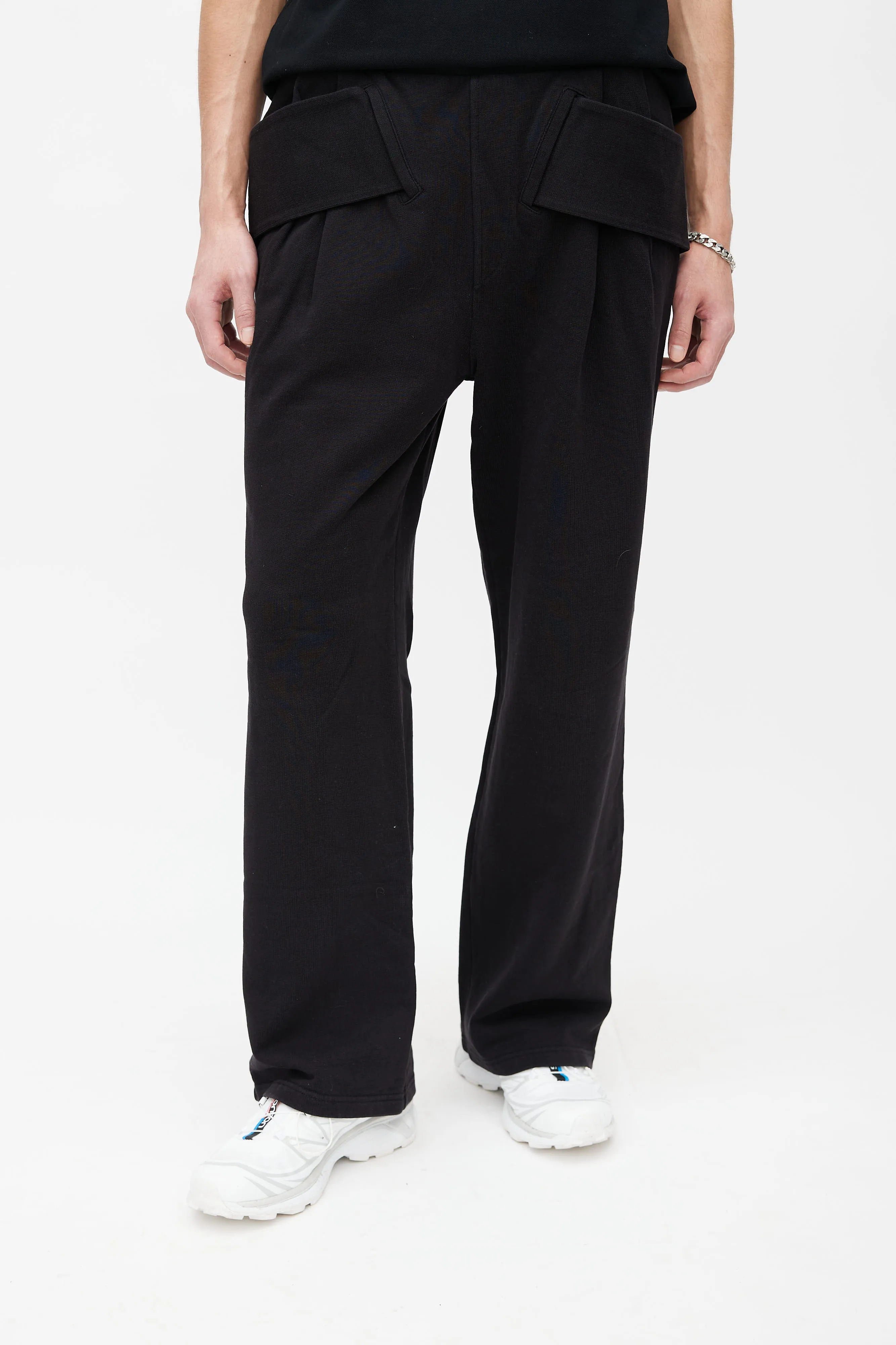 Black Front Band Lounge Pant
