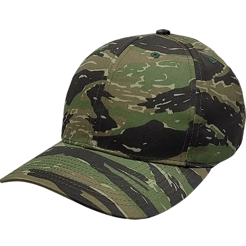 Cali Headwear KL100TG Tiger Green Camo 6 Panel Cap USA Made