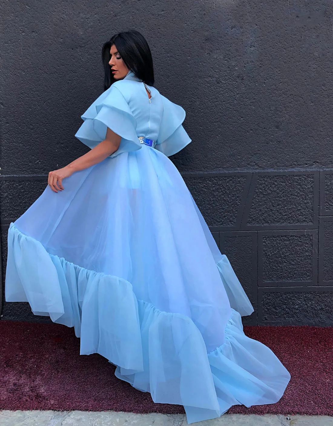 Caroline White Elegant  Evening Dress