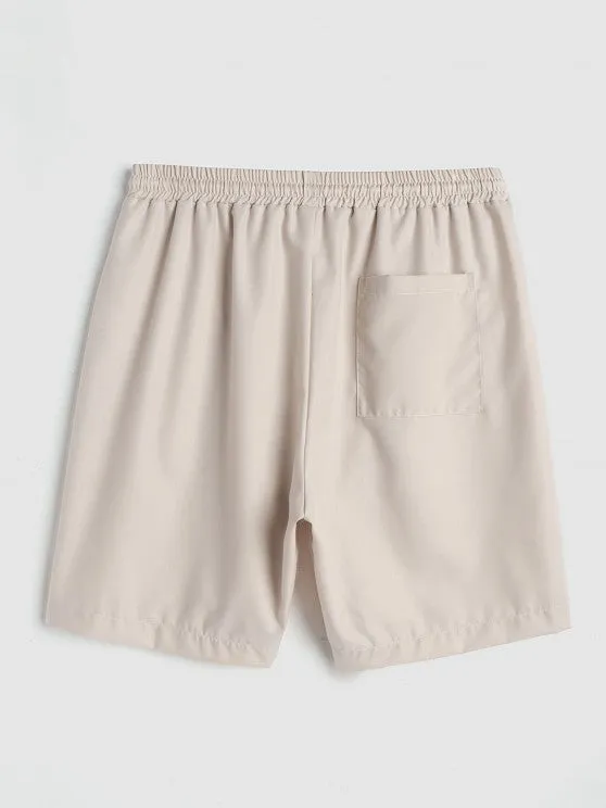 Casual Button Shirt And Casual Shorts