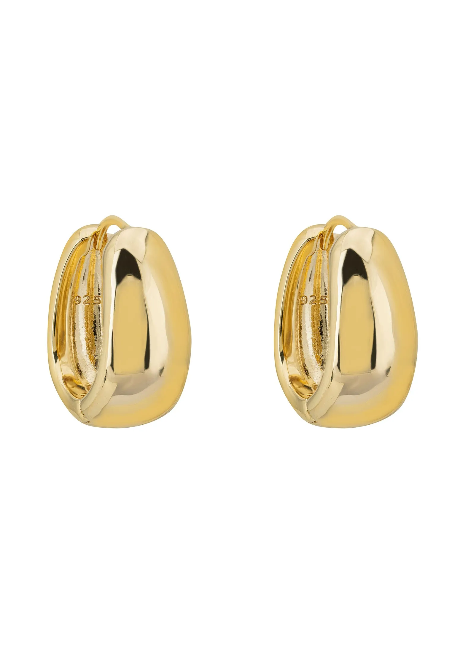 Classic Orbit Hoop Earrings Gold