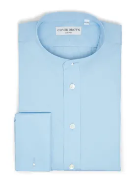 Collarless Shirt - Blue