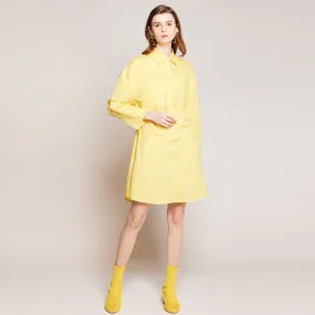 Elastic Back Shirt Dress