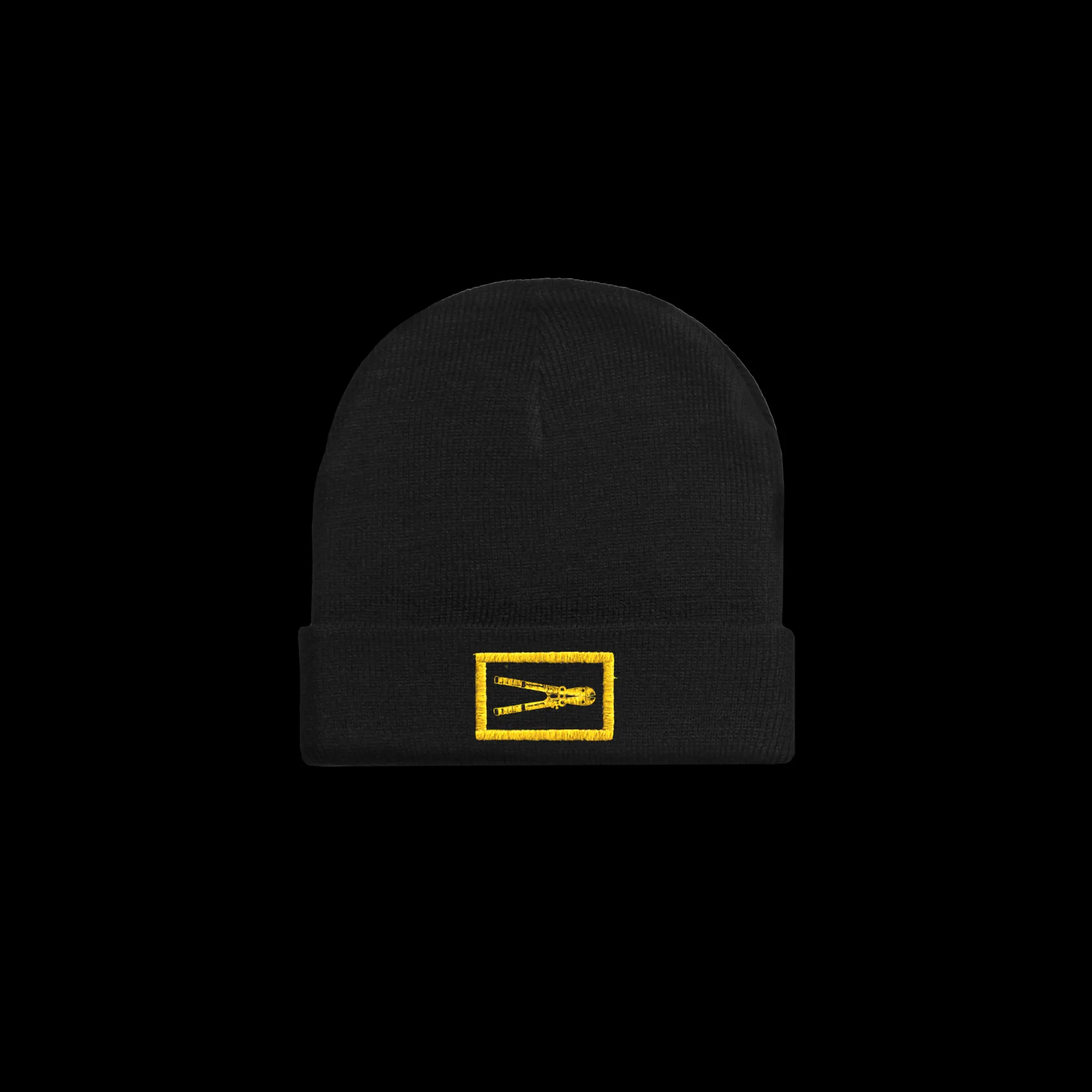 Embroidered Bolt Cutter Beanie / Black