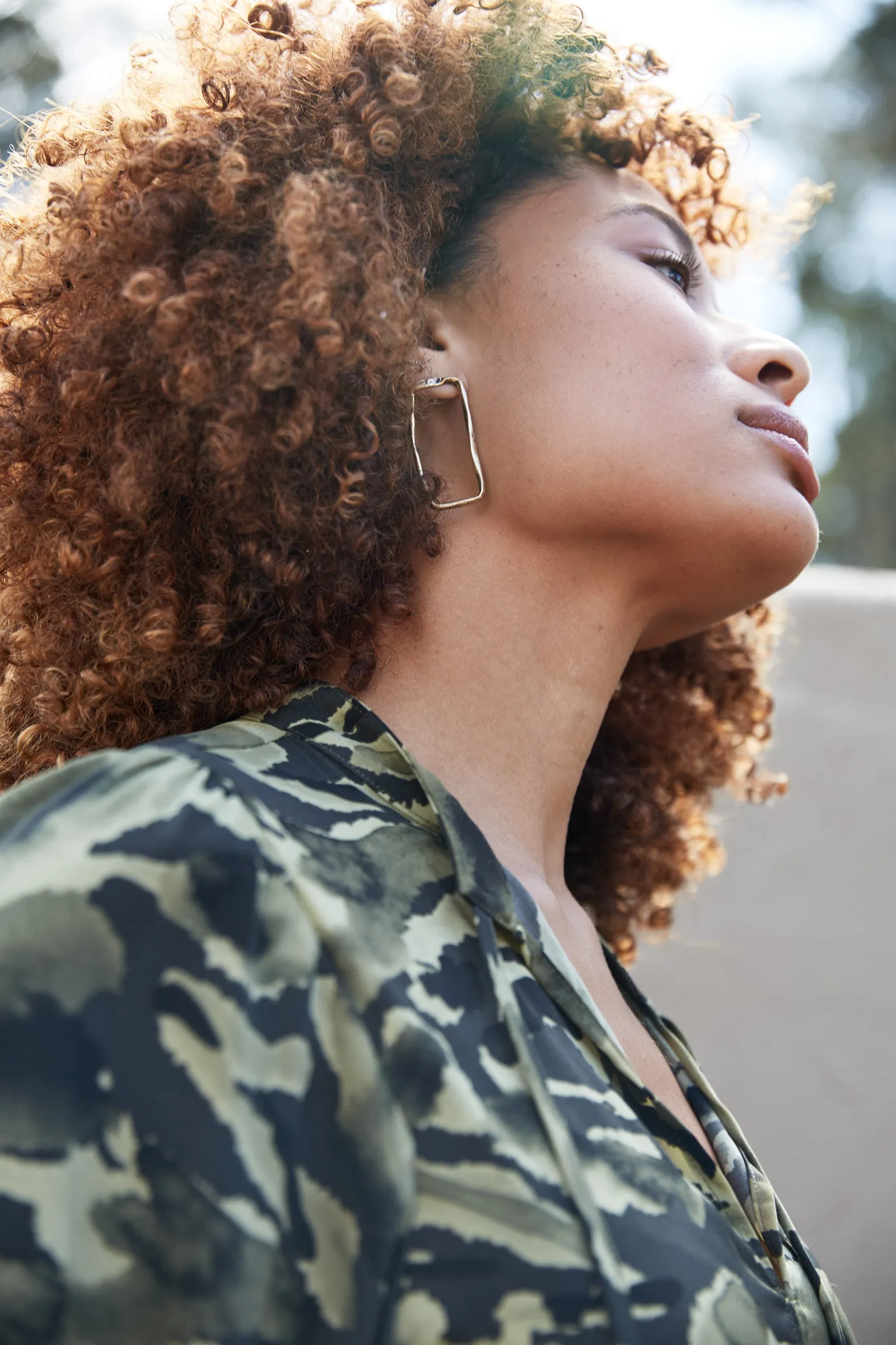 Est Earring - Gold Rectangle