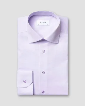 ETON Twill Long Sleeve Shirt SC Classic Fit MID PURPLE