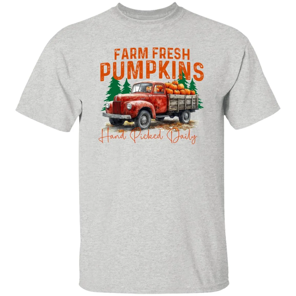 Farm Fresh Pumpkin Shirts Casual Autumn Thanksgiving Graphic Tees Halloween Tops