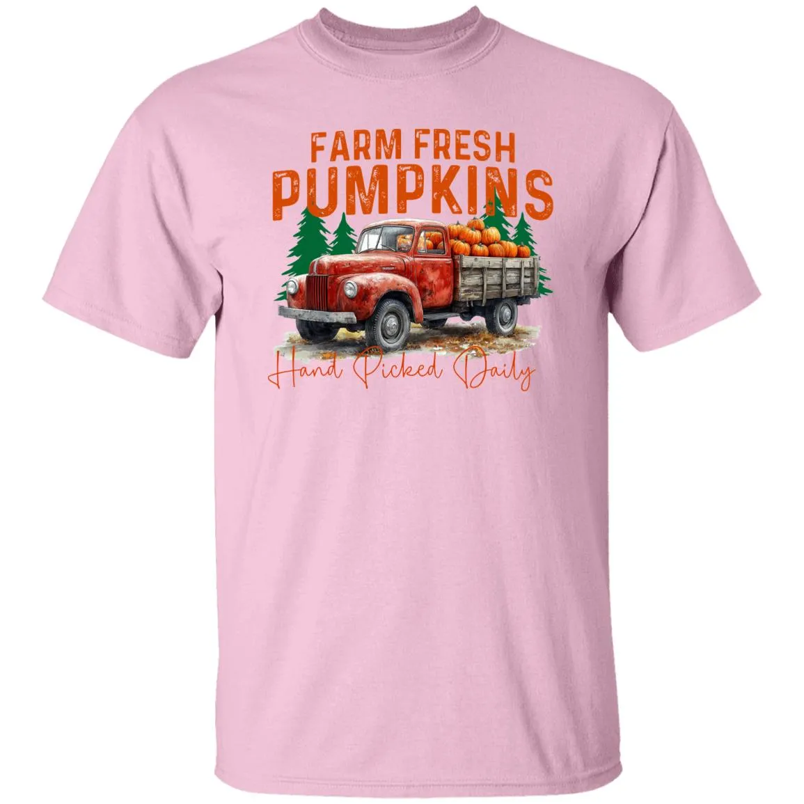 Farm Fresh Pumpkin Shirts Casual Autumn Thanksgiving Graphic Tees Halloween Tops