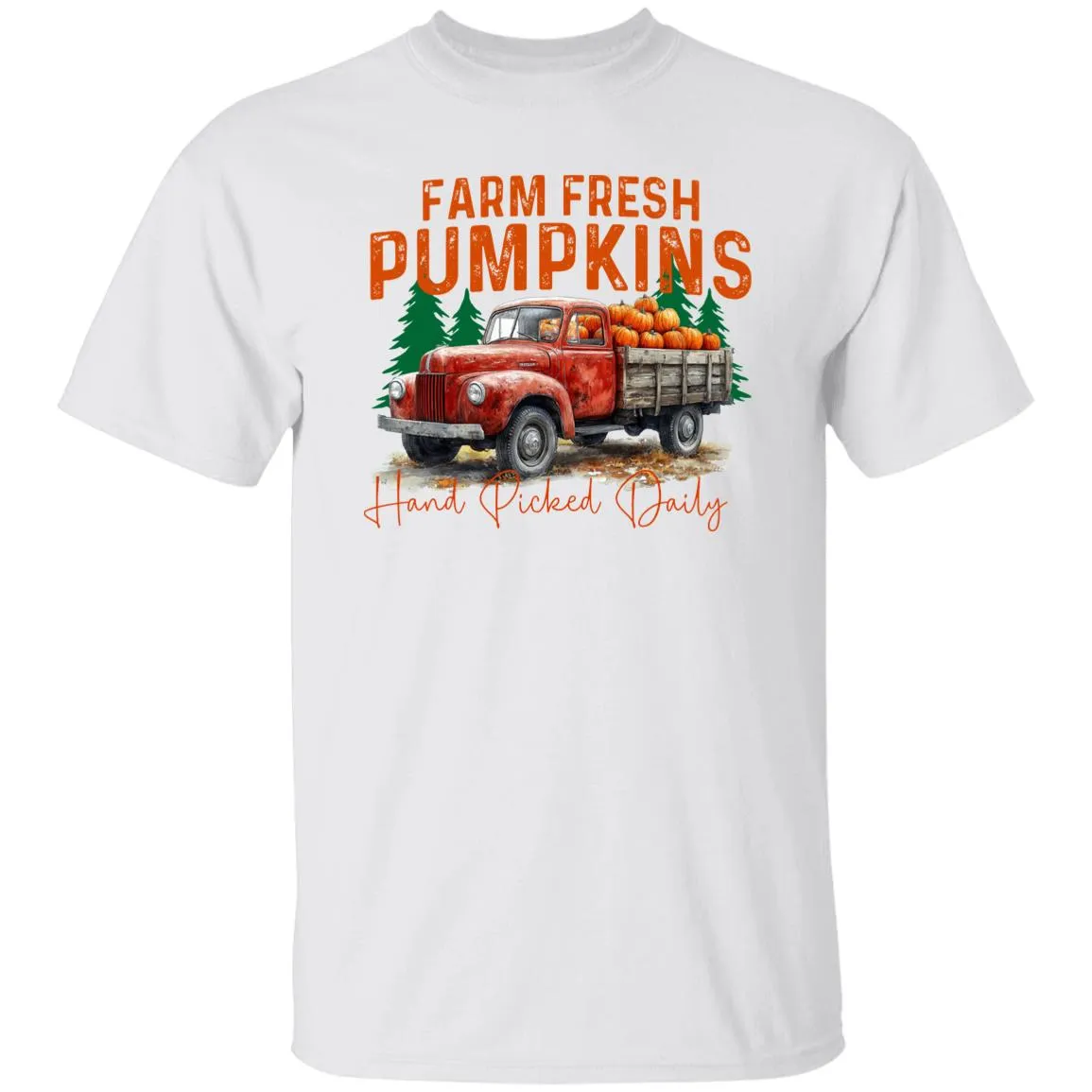 Farm Fresh Pumpkin Shirts Casual Autumn Thanksgiving Graphic Tees Halloween Tops