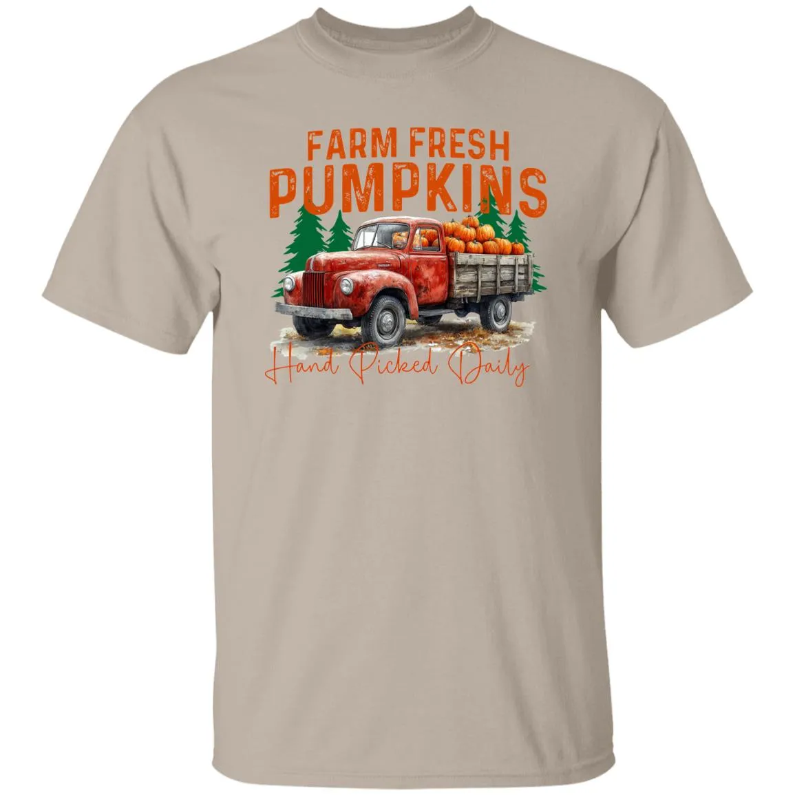 Farm Fresh Pumpkin Shirts Casual Autumn Thanksgiving Graphic Tees Halloween Tops