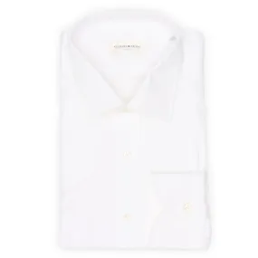 GUGLIELMINOTTI Milano White Cotton Dress Shirt EU 45 NEW US 18