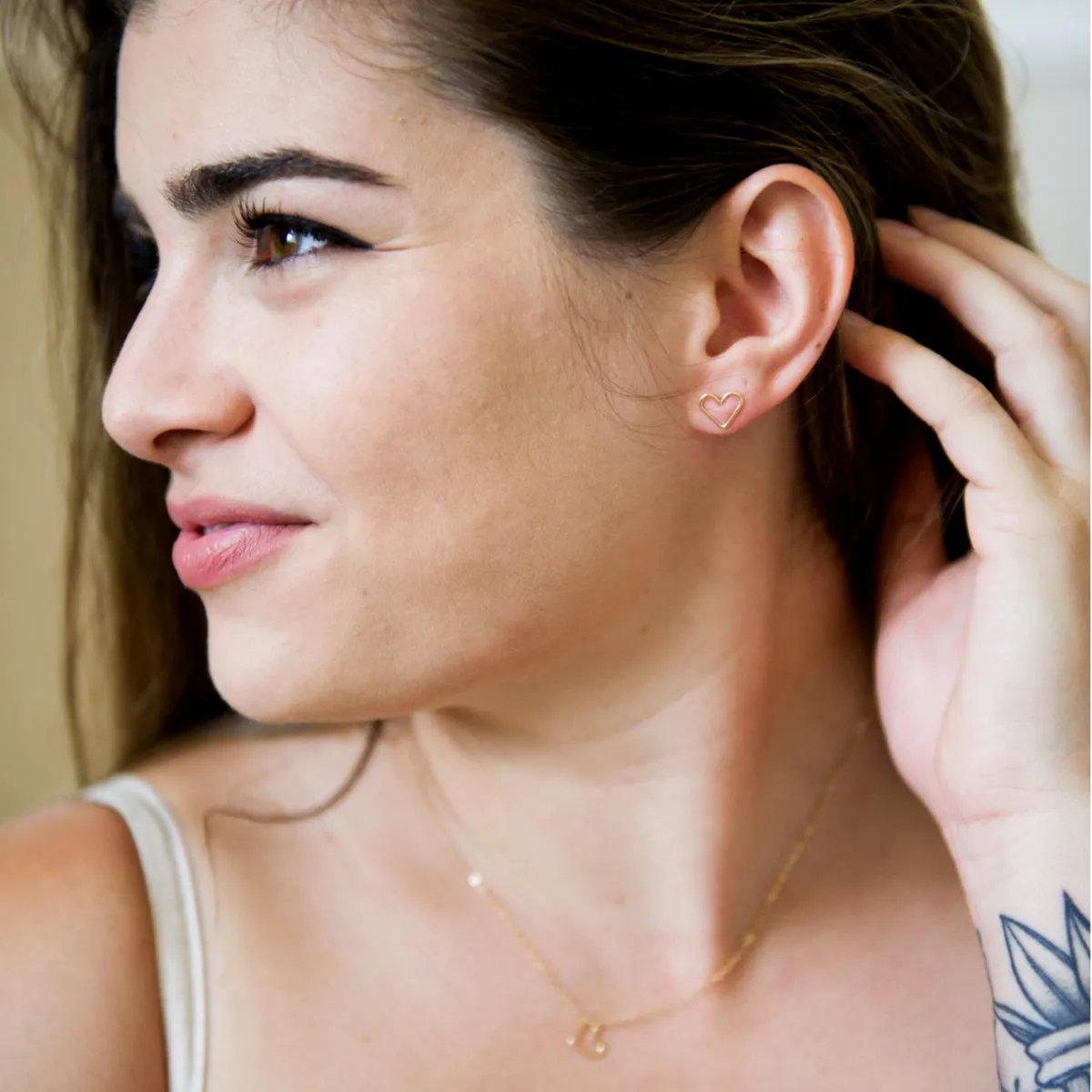 Heart Stud Earrings