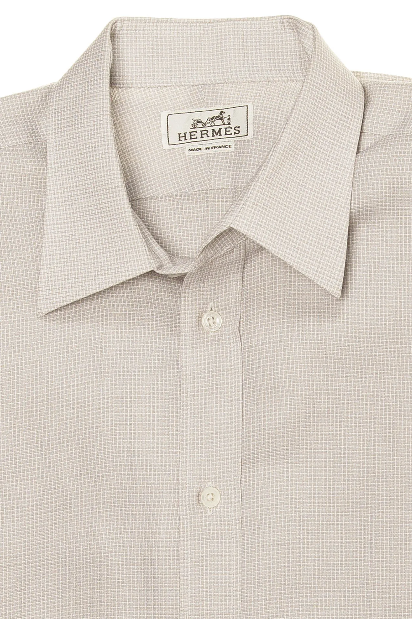 Hermes - Long Sleeve Button Up Plaid Shirt - IT 42