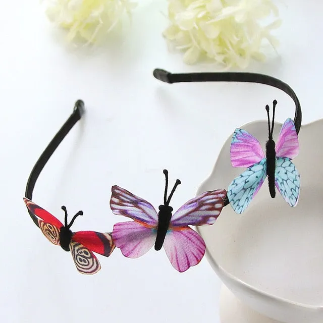 Hot Butterfly Girls Hair Band Kids Gifts Fairy Princess Headband