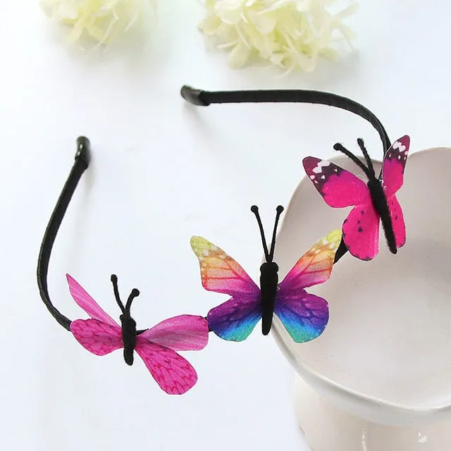 Hot Butterfly Girls Hair Band Kids Gifts Fairy Princess Headband