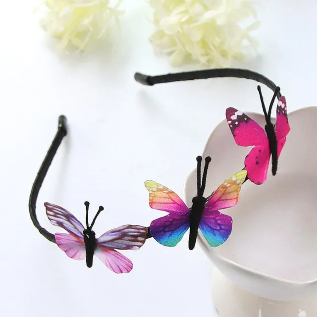 Hot Butterfly Girls Hair Band Kids Gifts Fairy Princess Headband