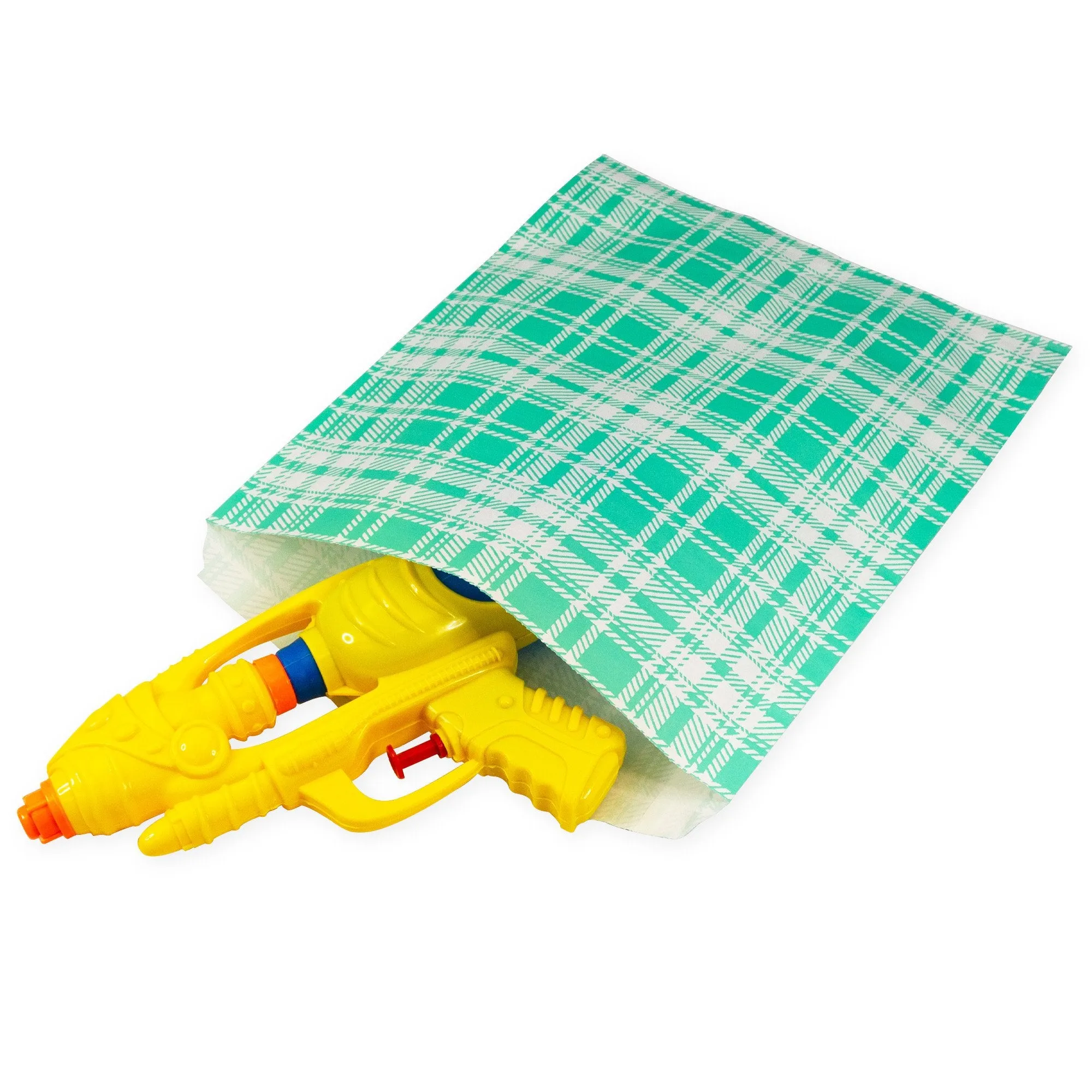 Mixed Plaid Pattern Flat Paper Gift Bags for Retail, Packaging, Party Favors, Merchandise, Crafts, Holidays, Weddings, and more.
