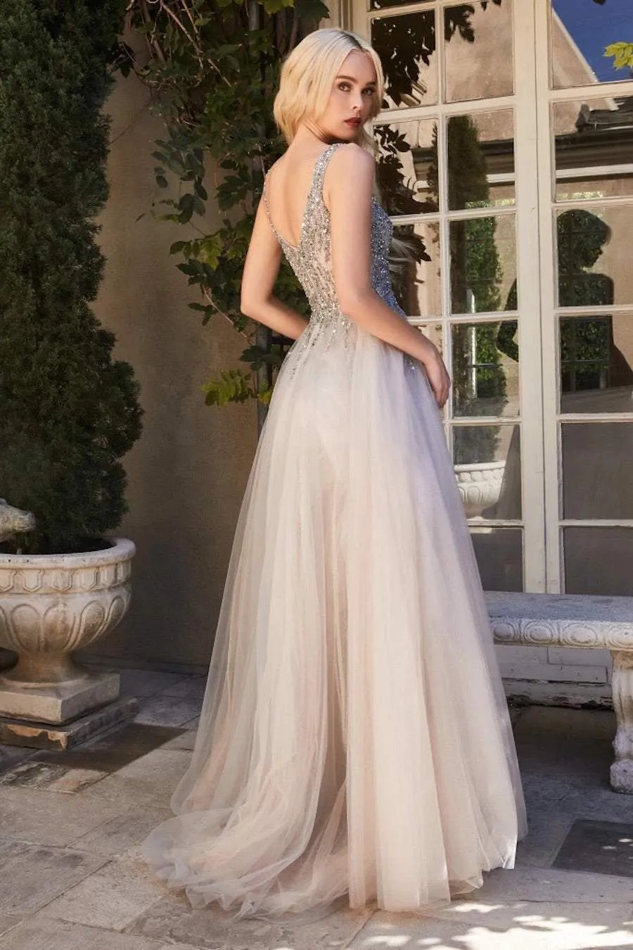 Monk Silver Evening Dress
