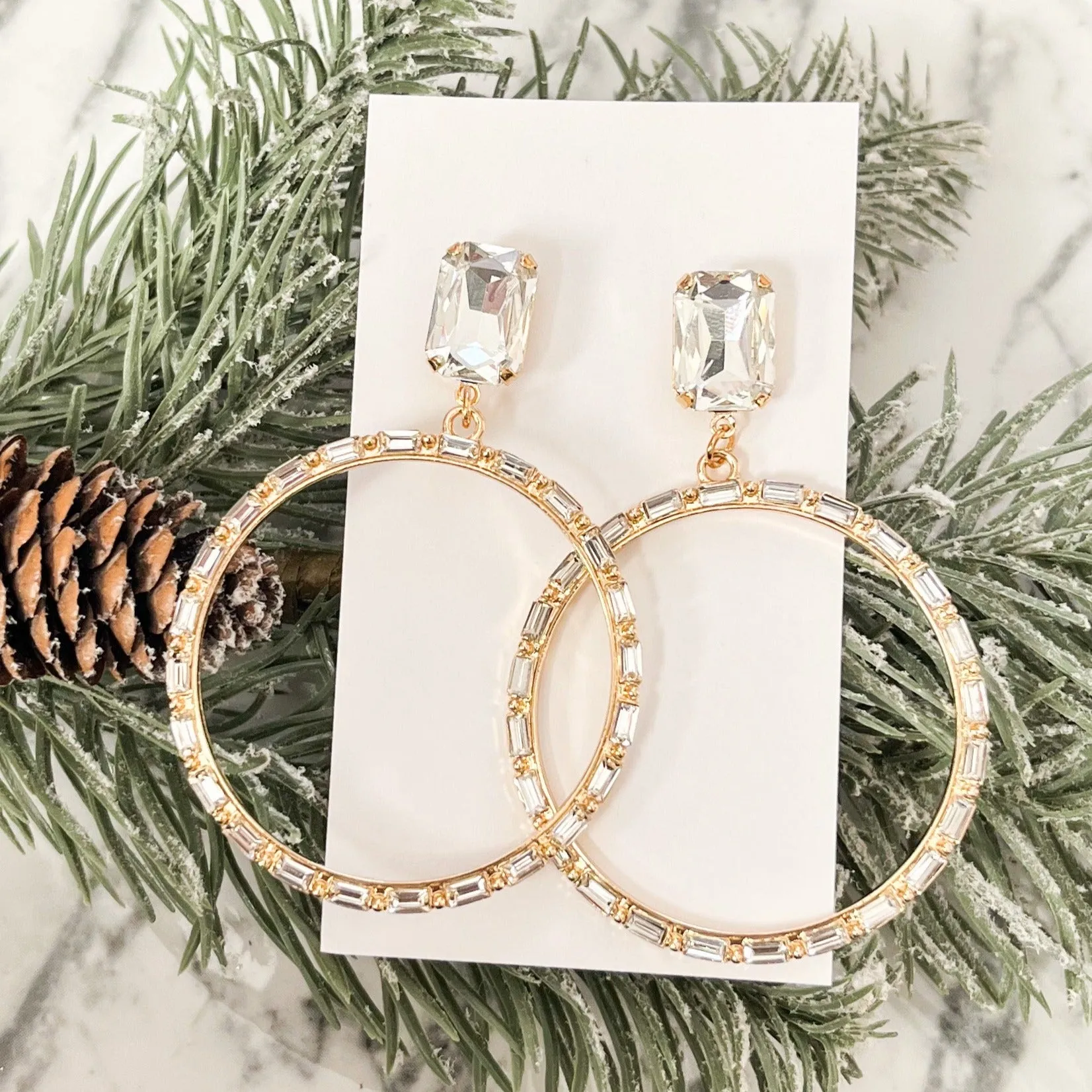 New Year Glam Hoop Earrings