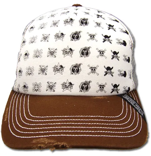 One Piece Skull Icons Pattern Adjustable Cap