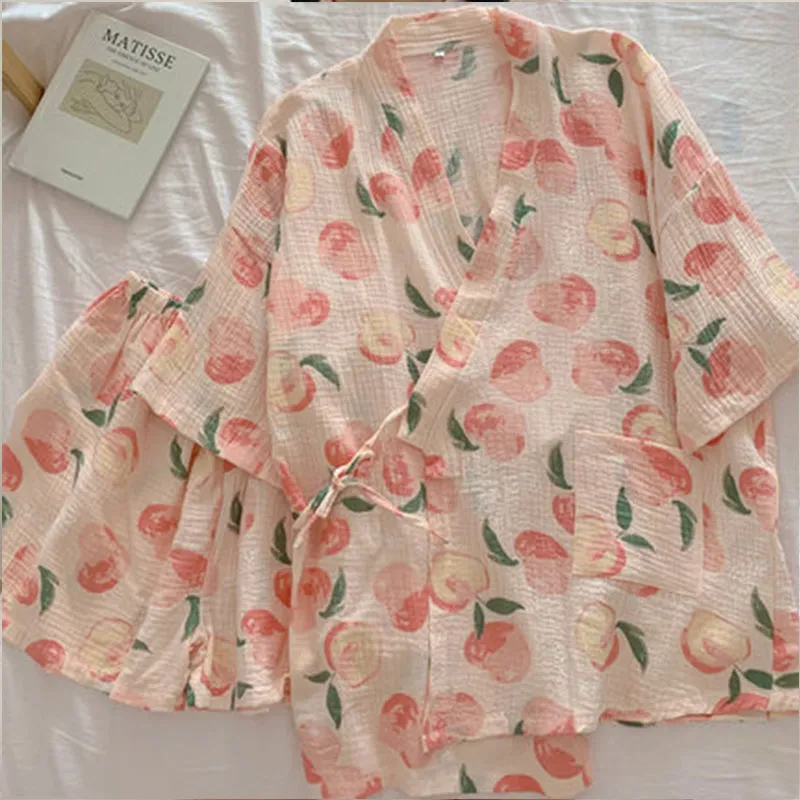 Pajama Sets Women Sweet Casual Simple Design Stylish Japanese Style