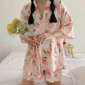 Pajama Sets Women Sweet Casual Simple Design Stylish Japanese Style
