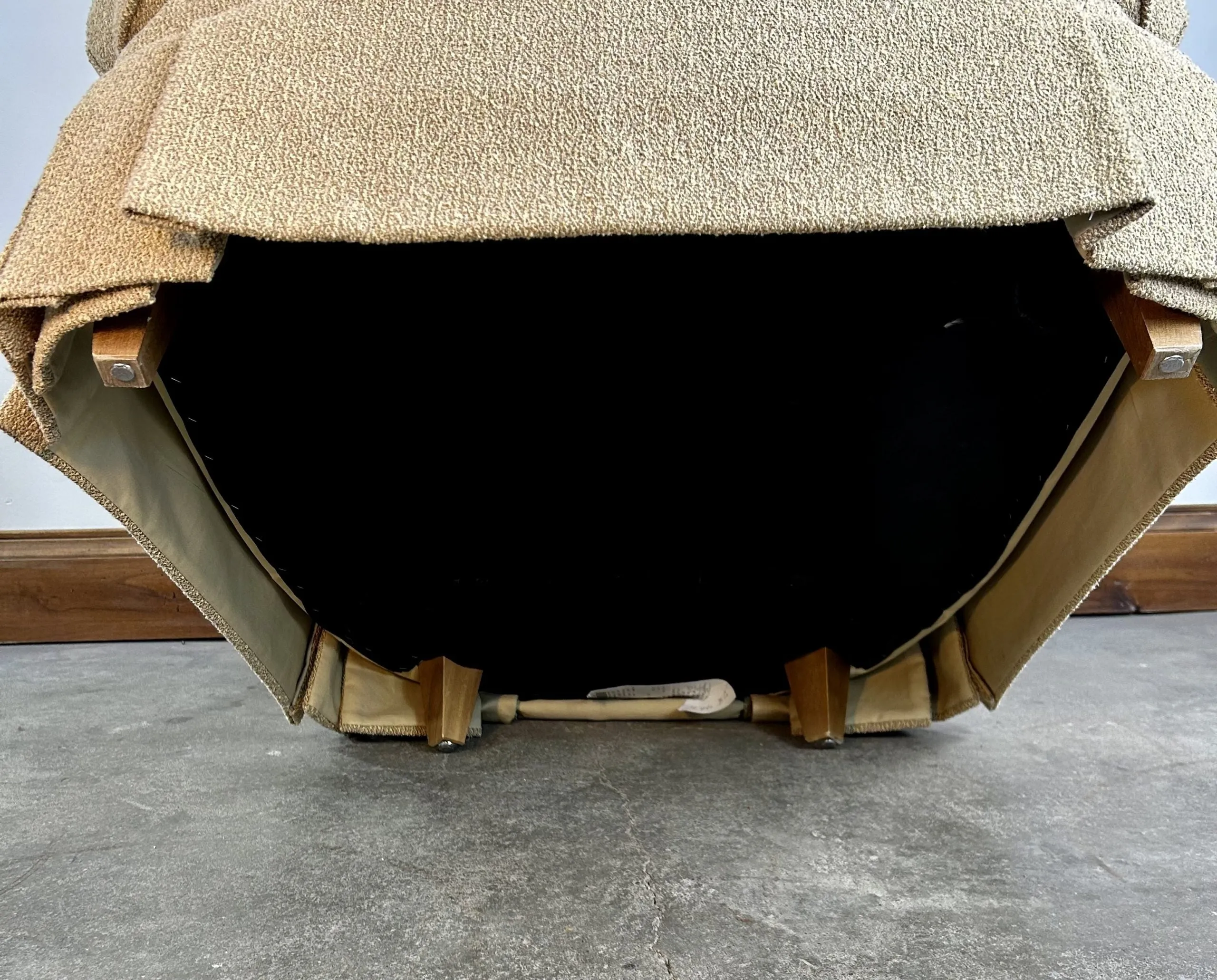 Pearson Lounge Chair, Custom, Cream Beige Upholstery, One Ottoman Available*