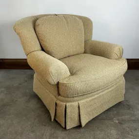 Pearson Lounge Chair, Custom, Cream Beige Upholstery, One Ottoman Available*