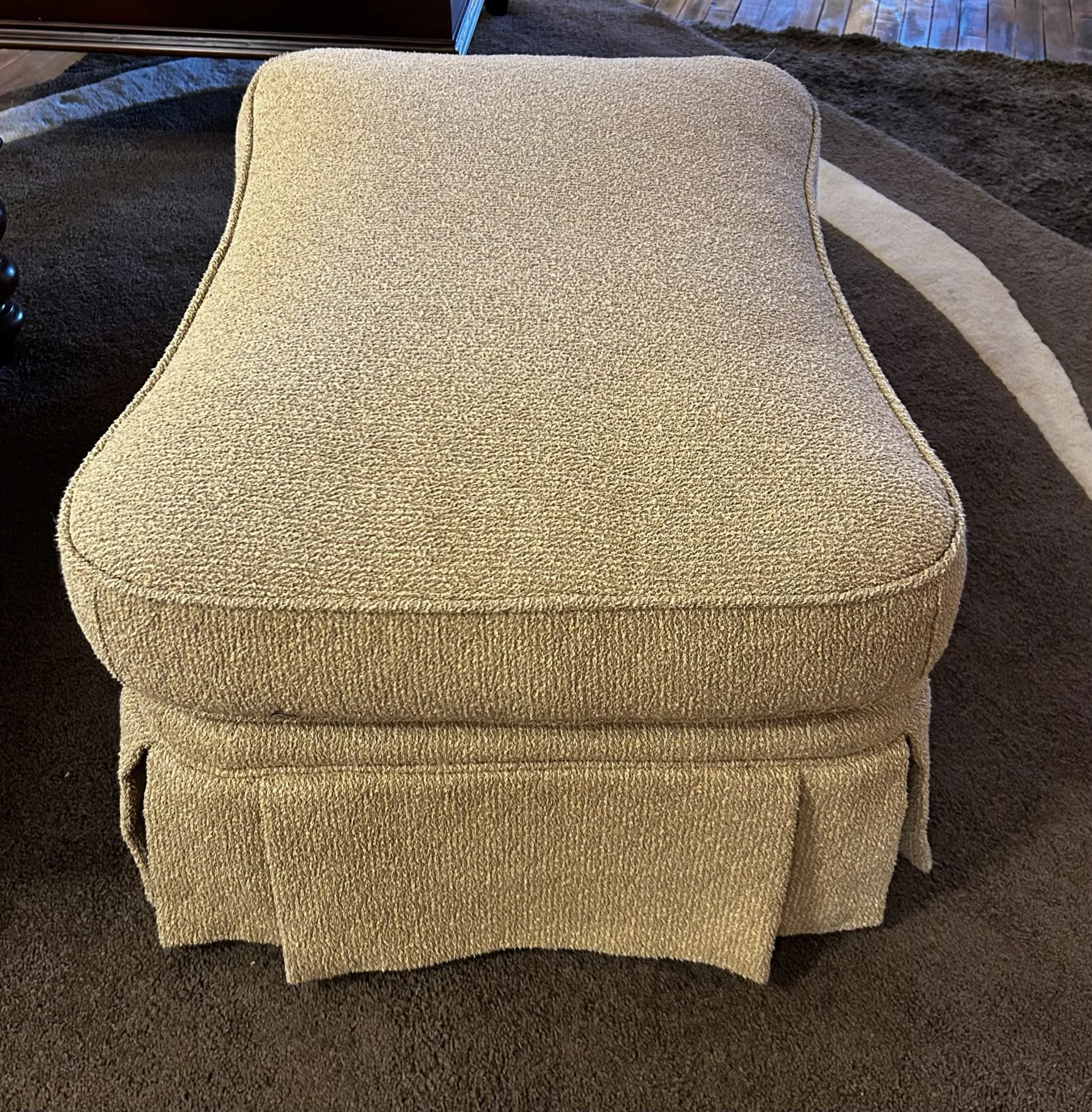 Pearson Lounge Chair, Custom, Cream Beige Upholstery, One Ottoman Available*