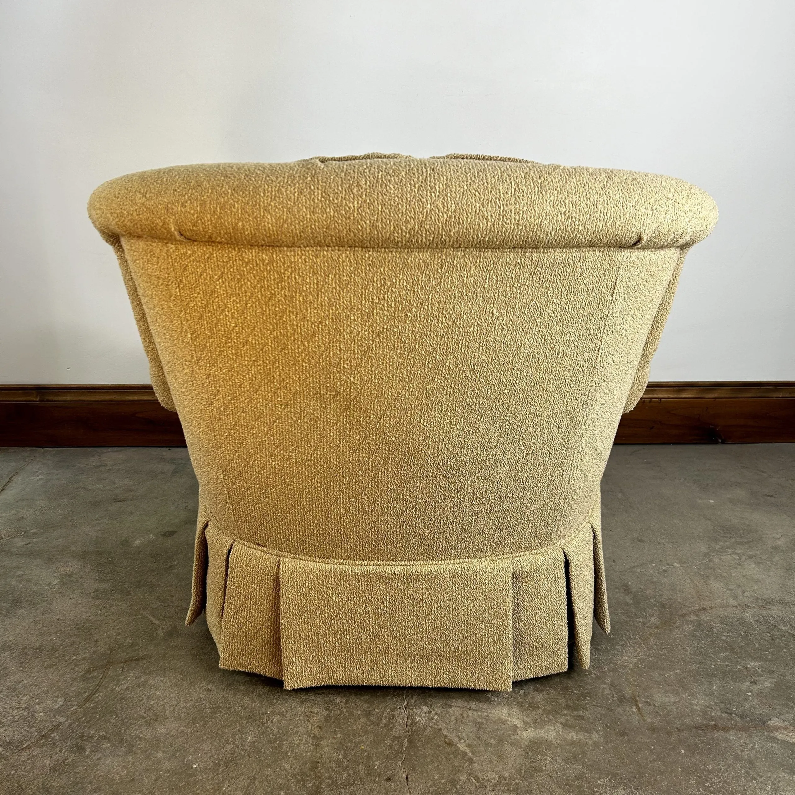 Pearson Lounge Chair, Custom, Cream Beige Upholstery, One Ottoman Available*
