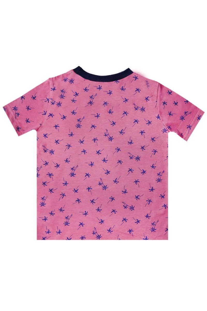 Pink Palm Lounge Wear Set
