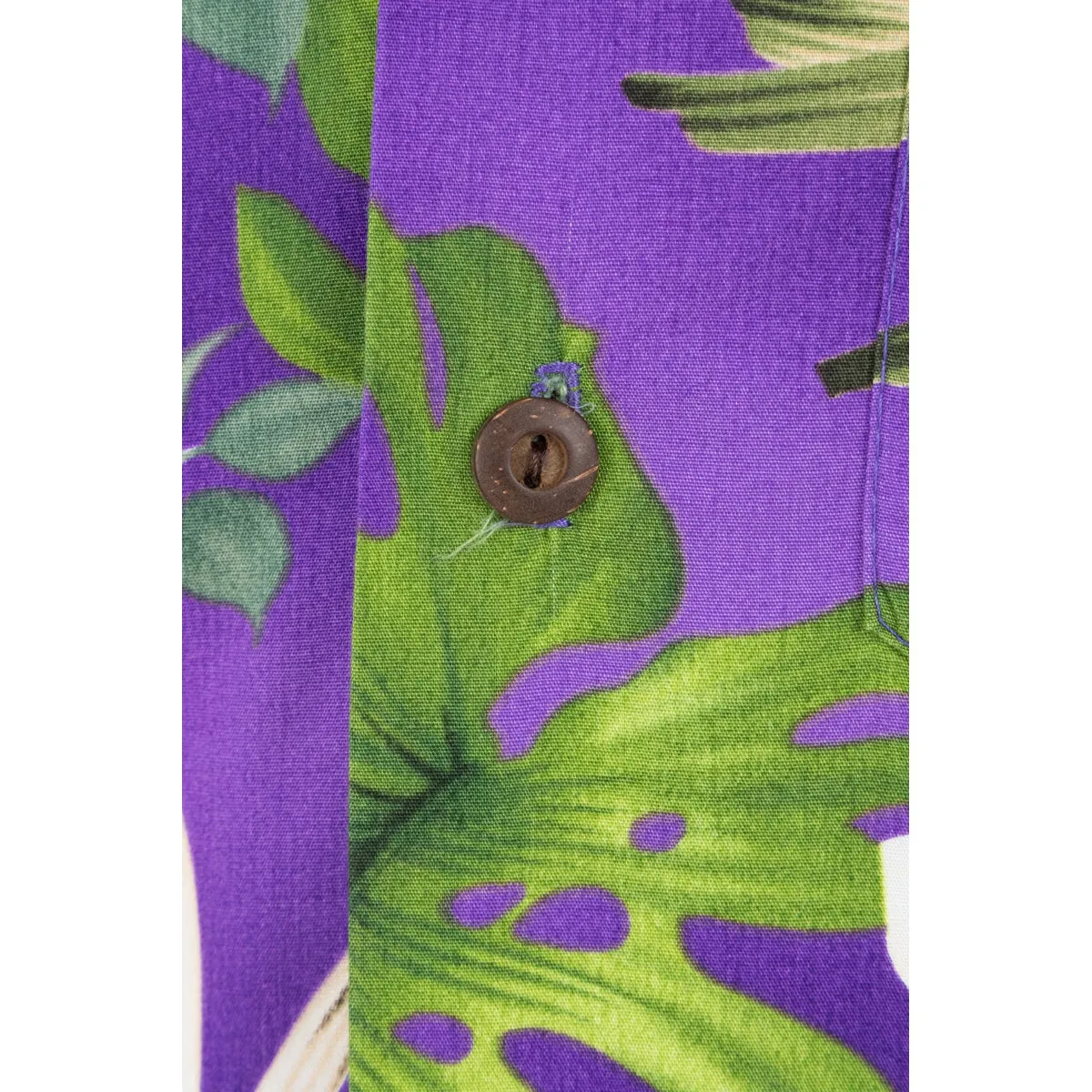 Purple Floral  Print Aloha Shirt