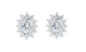 Sage "Wisdom" 18k White Gold Plated Stud Earrings