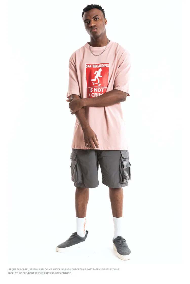 Skateboarding Is Not A Crime Short Sleeve Oversized T-Shirt