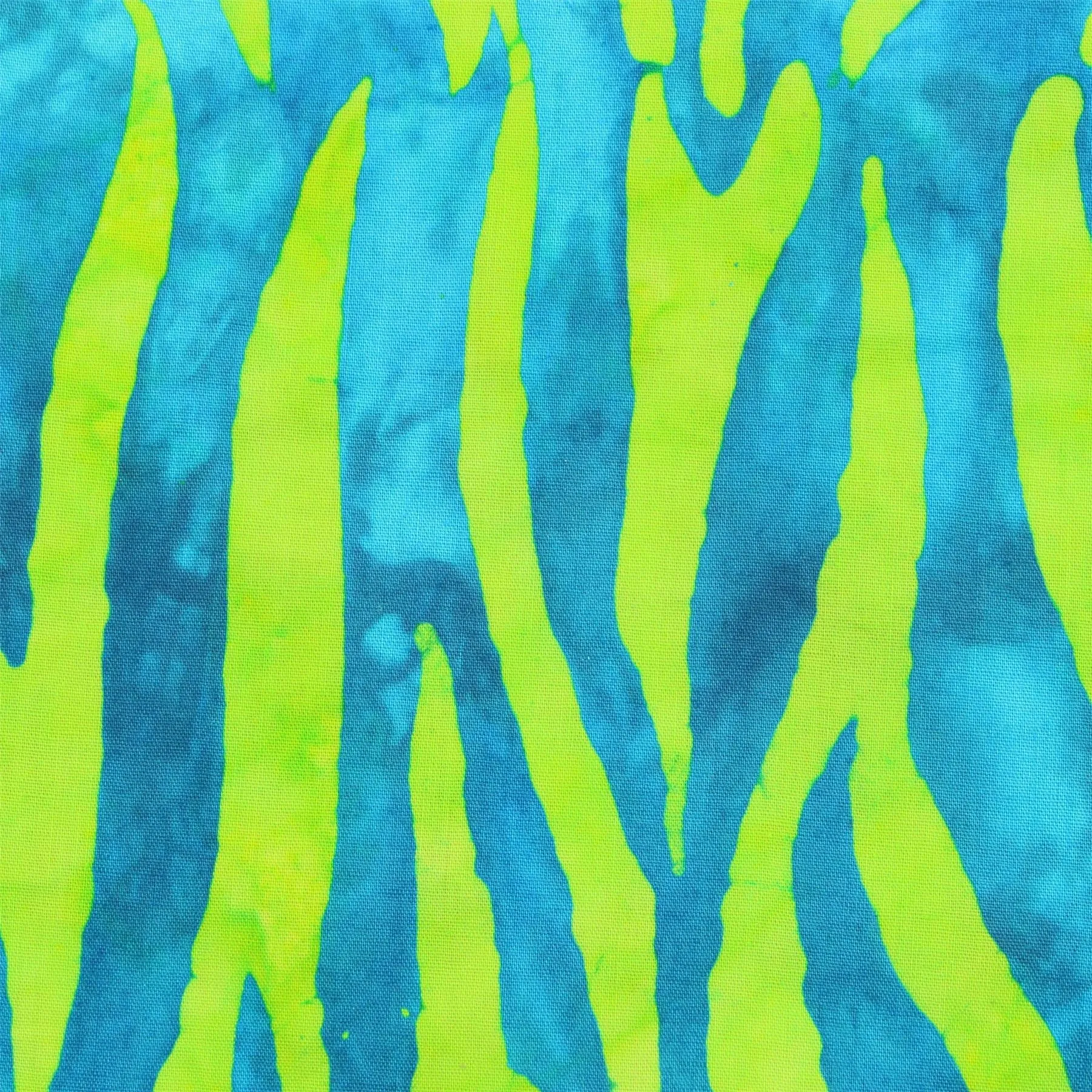 Slim Fit Short Sleeve Shirt - Turquoise & Green Abstract