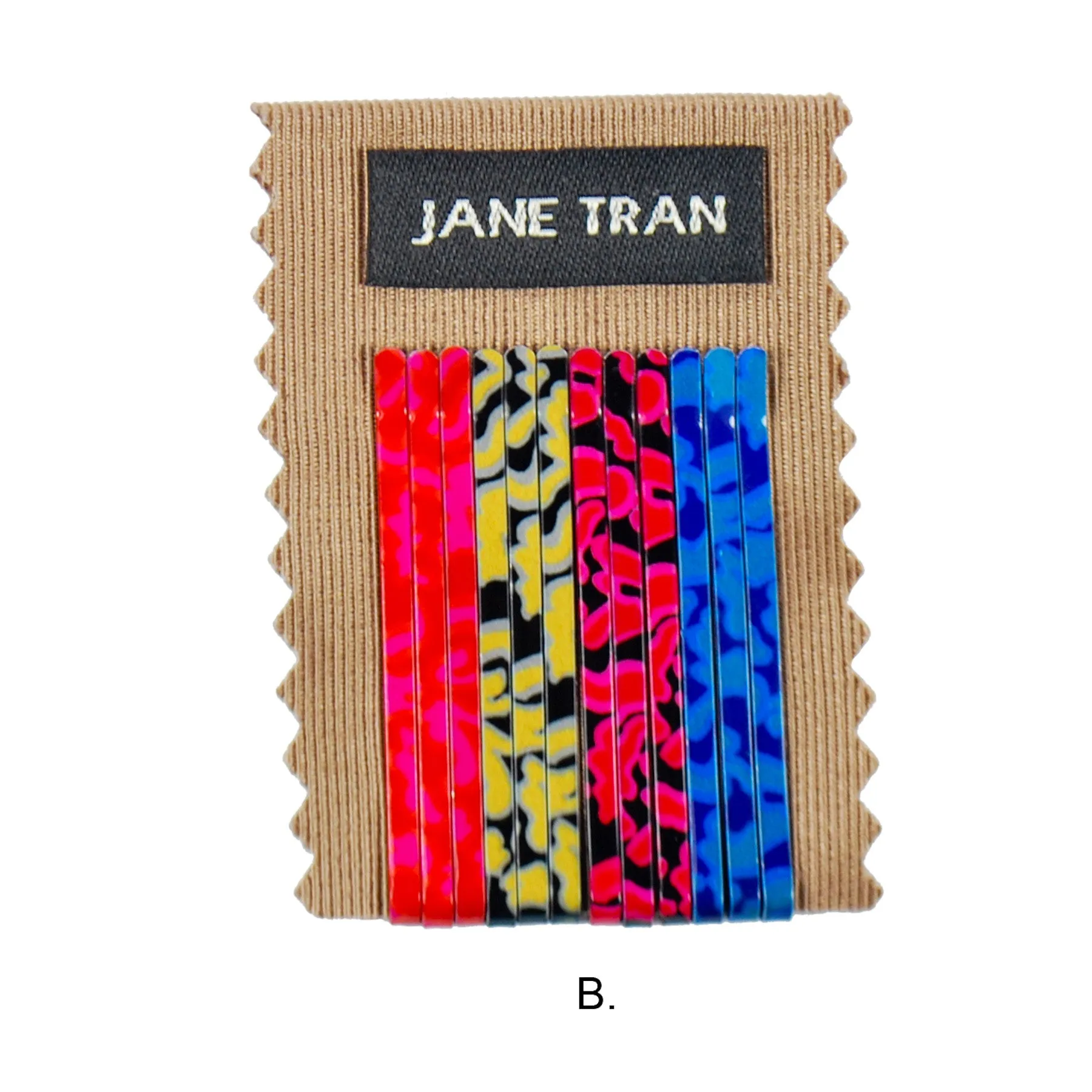 Small Ocean Tides Print Bobby Pin Set