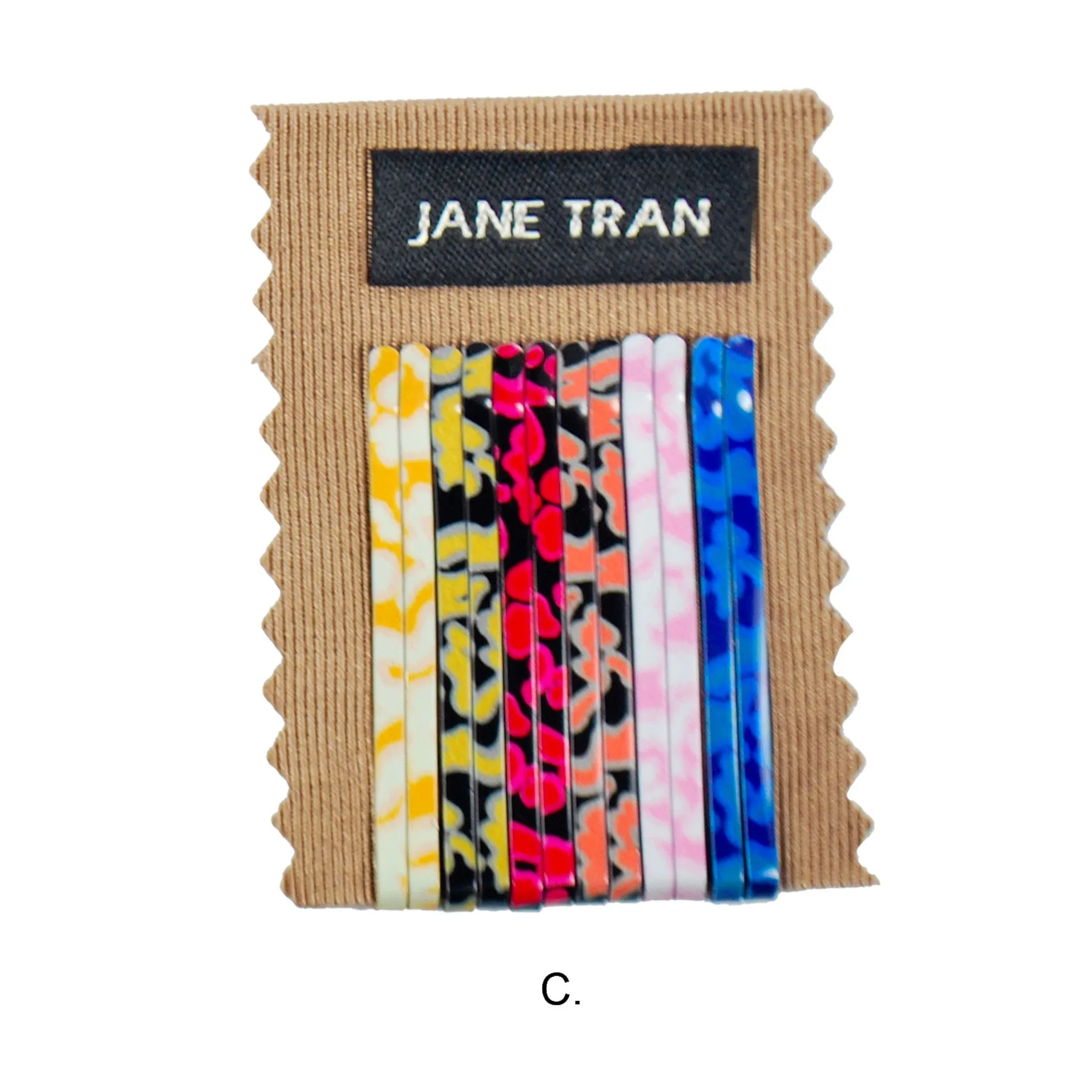 Small Ocean Tides Print Bobby Pin Set