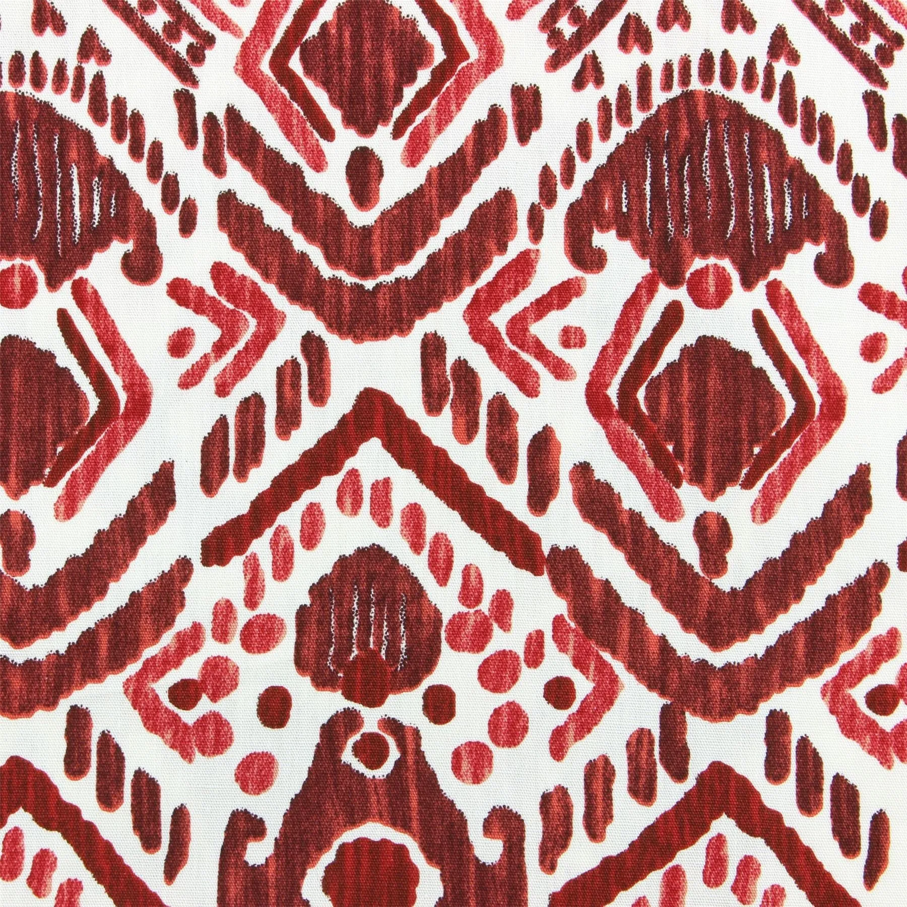 Tailored Fit Short Sleeve Shirt - Brown & Red Block Print