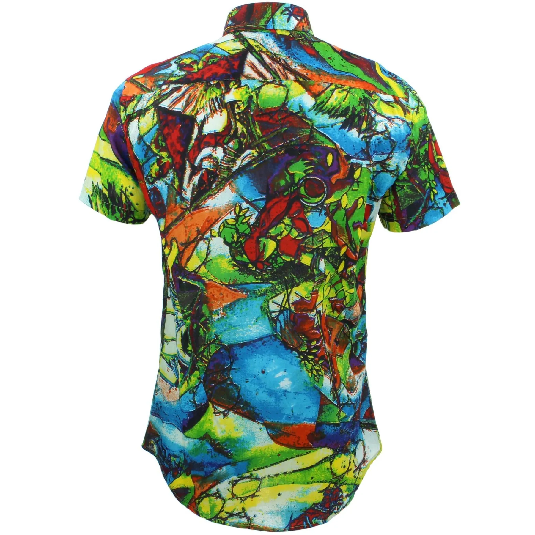 Tailored Fit Short Sleeve Shirt - Coloured Glass
