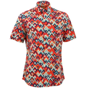 Tailored Fit Short Sleeve Shirt - Mountain