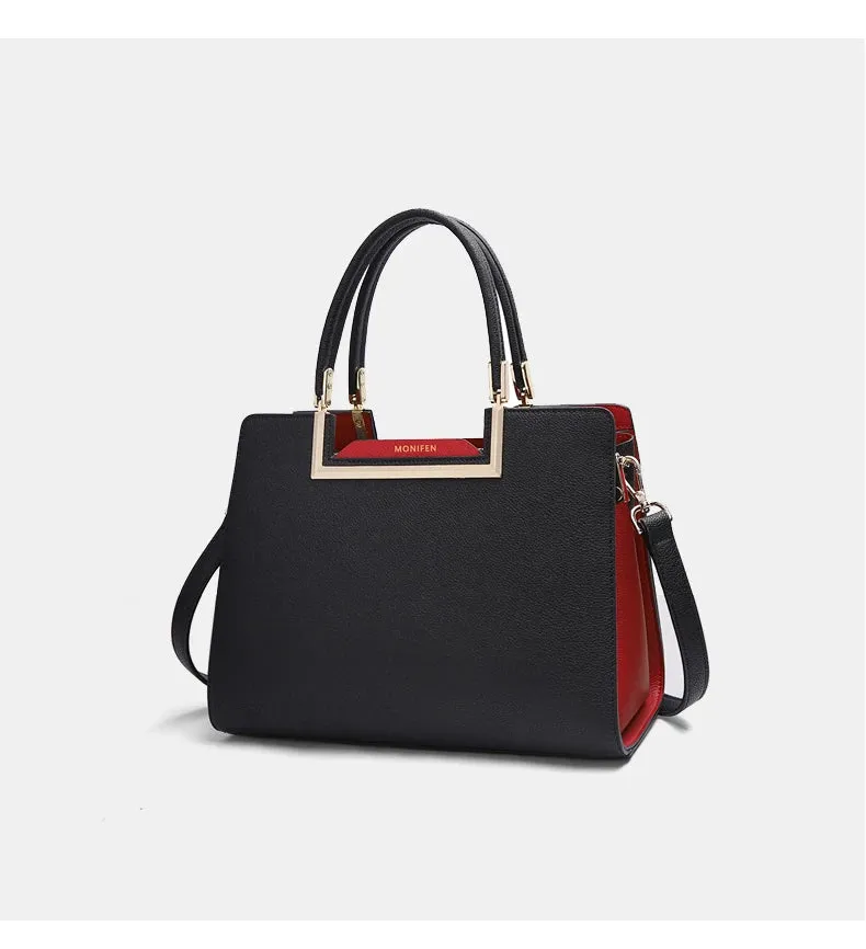 Two-Tone Satchel Bag